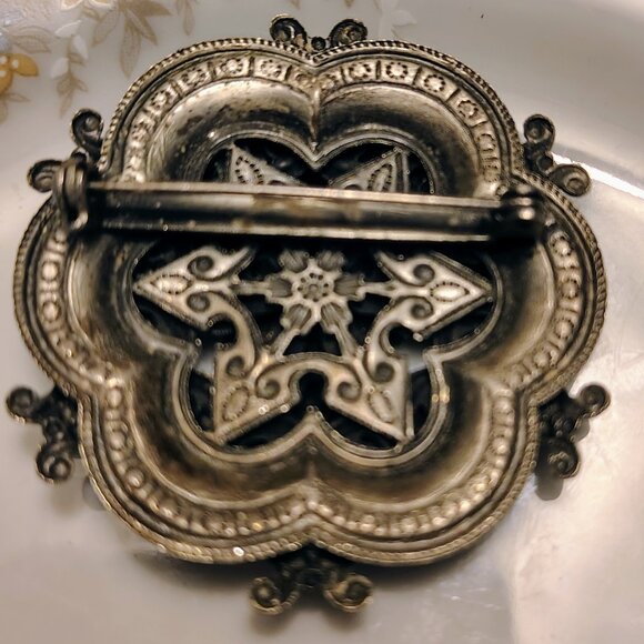 Antique WWI MILITARY IMPERIAL ROYAL RUSSIAN RARE CROWN EAGLE Brooch Pin - Picture 4 of 5